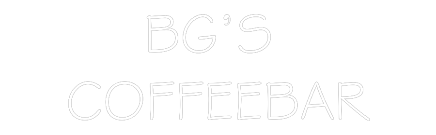 NEONSIGN: BG’S 
COFFEE...